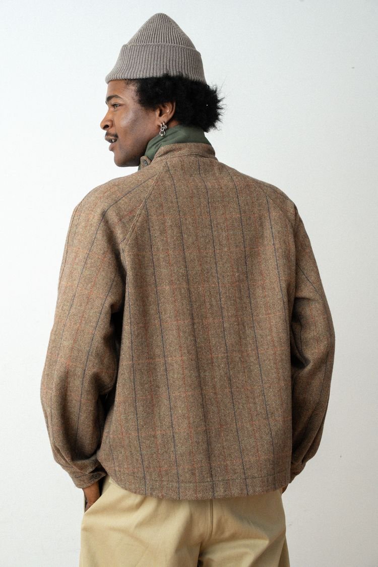 Veste Dune en tweed à chevrons, vue de dos.